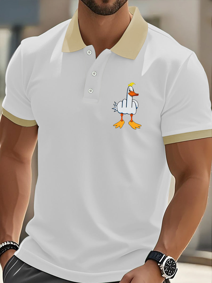 T-shirt a manica corta con stampa maleducata da uomo con dita medie divertenti