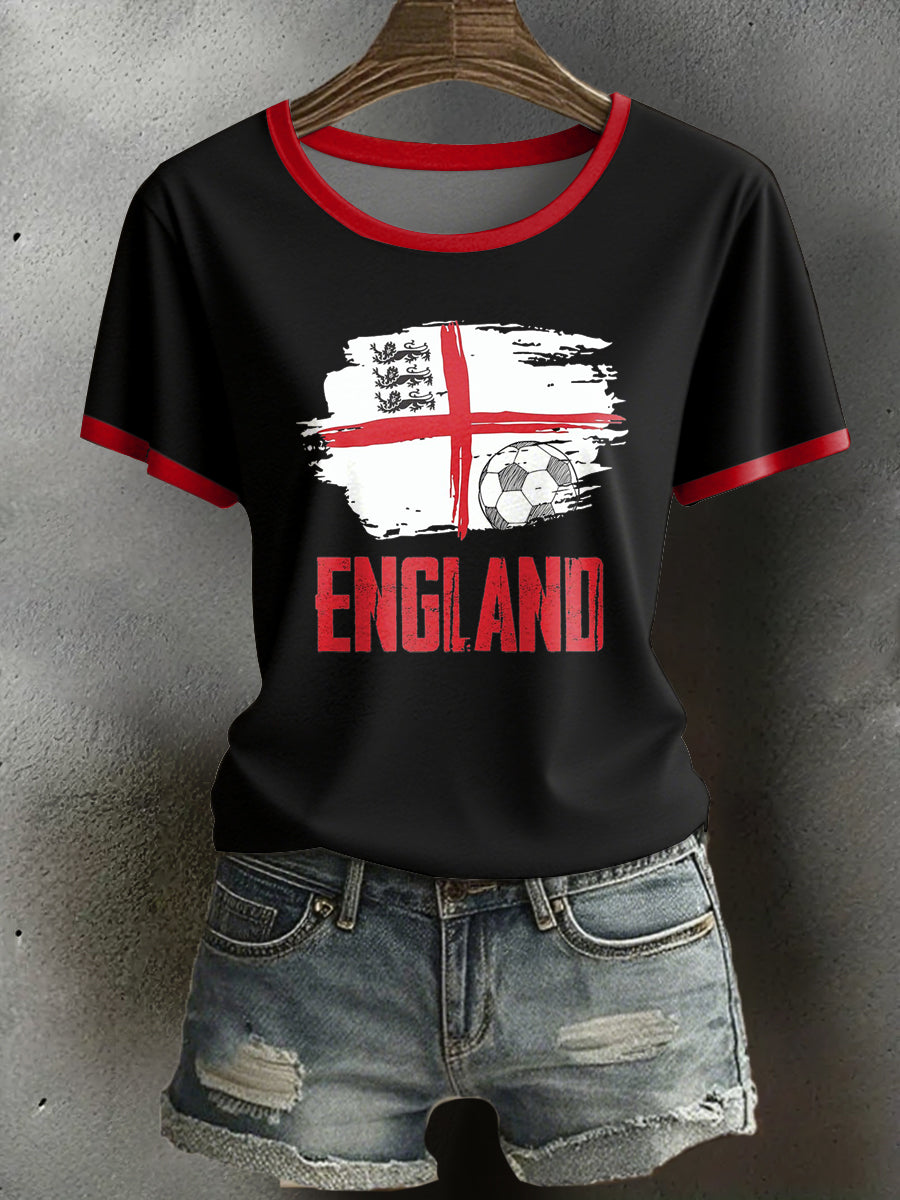 Women's UK Football Lover Champion Printed T-Shirt