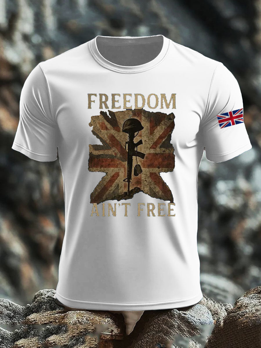 Men's British imitation cotton short-sleeved T-shirt