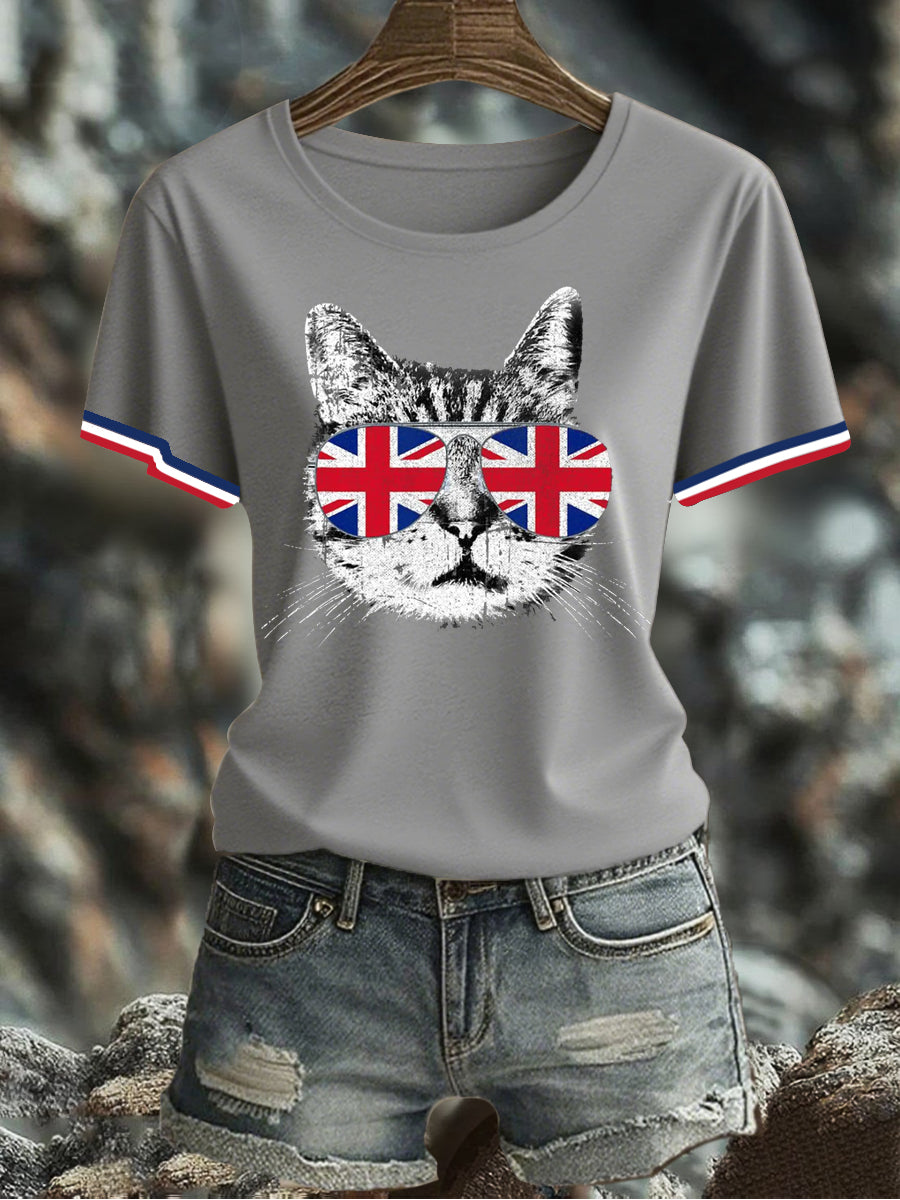 Women's UK Flag Printed T-shirt