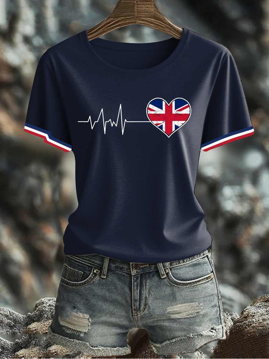 Women's UK Flag Printed T-shirt