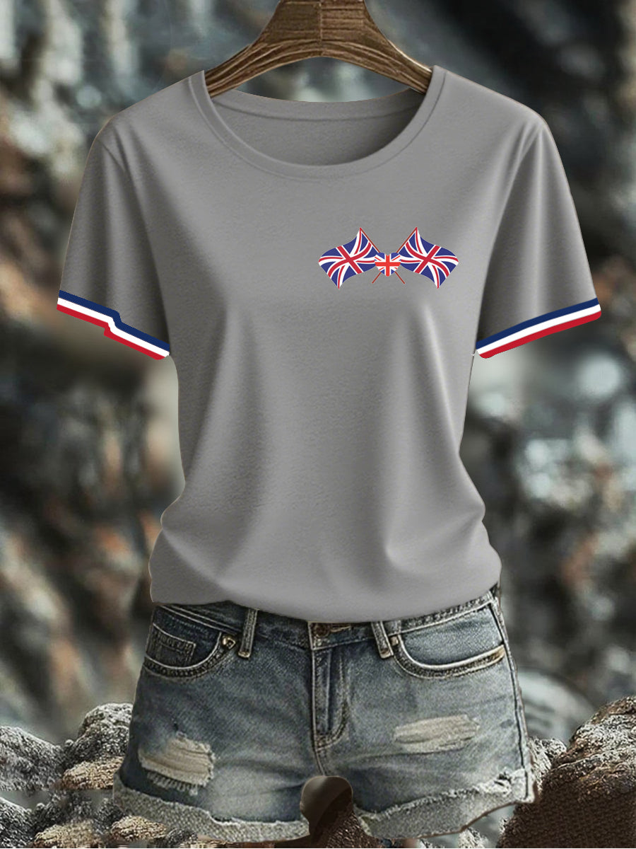 Women's UK Flag Printed T-shirt