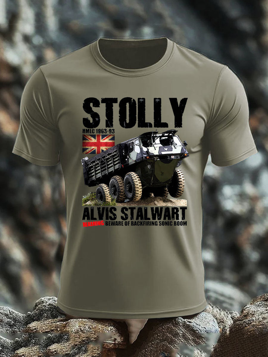Men's British imitation cotton short-sleeved T-shirt