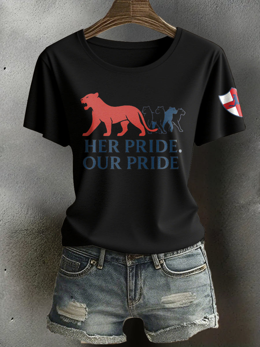 Women's UK Football Lover Champion Printed T-Shirt