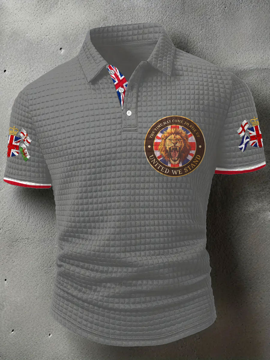 Men's UK Flag United We Stand Printed Casual Tops