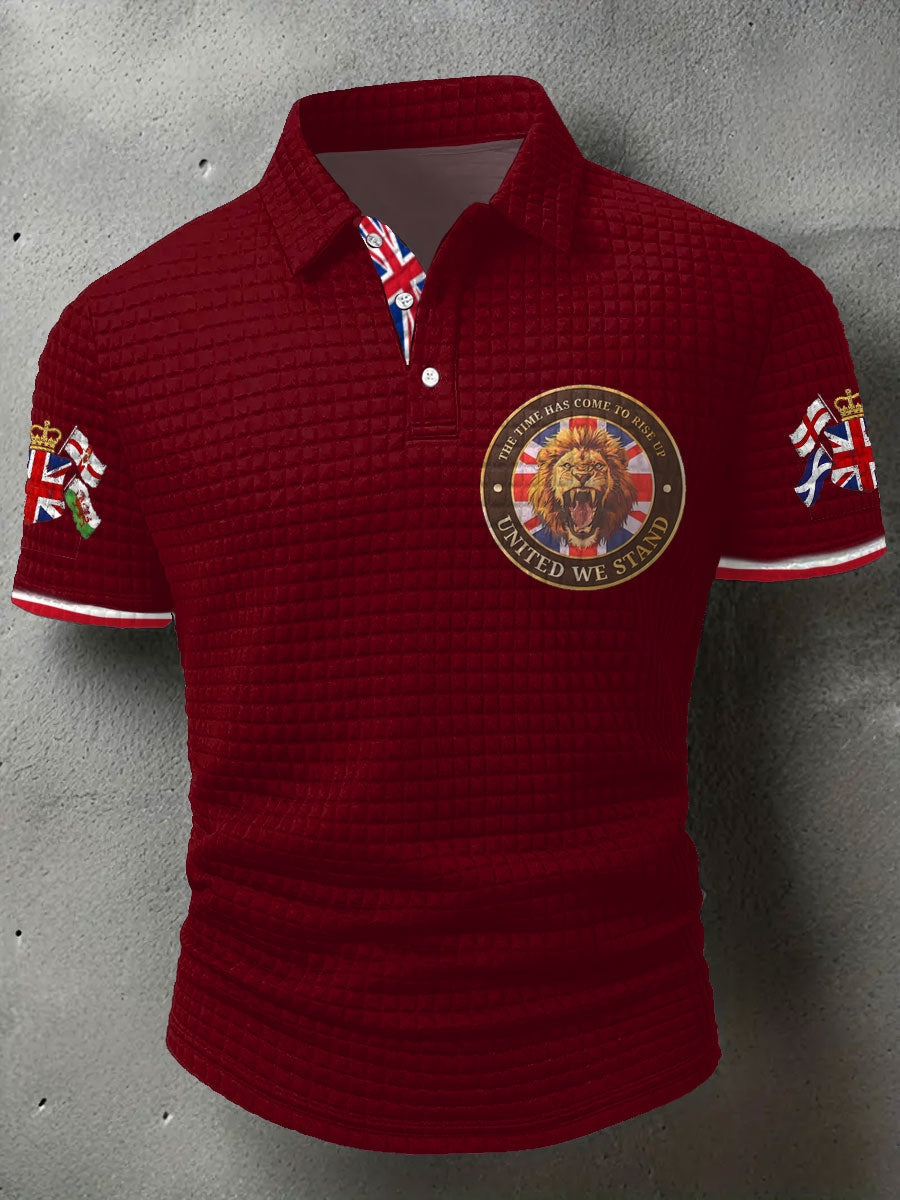 Men's UK Flag United We Stand Printed Casual Tops