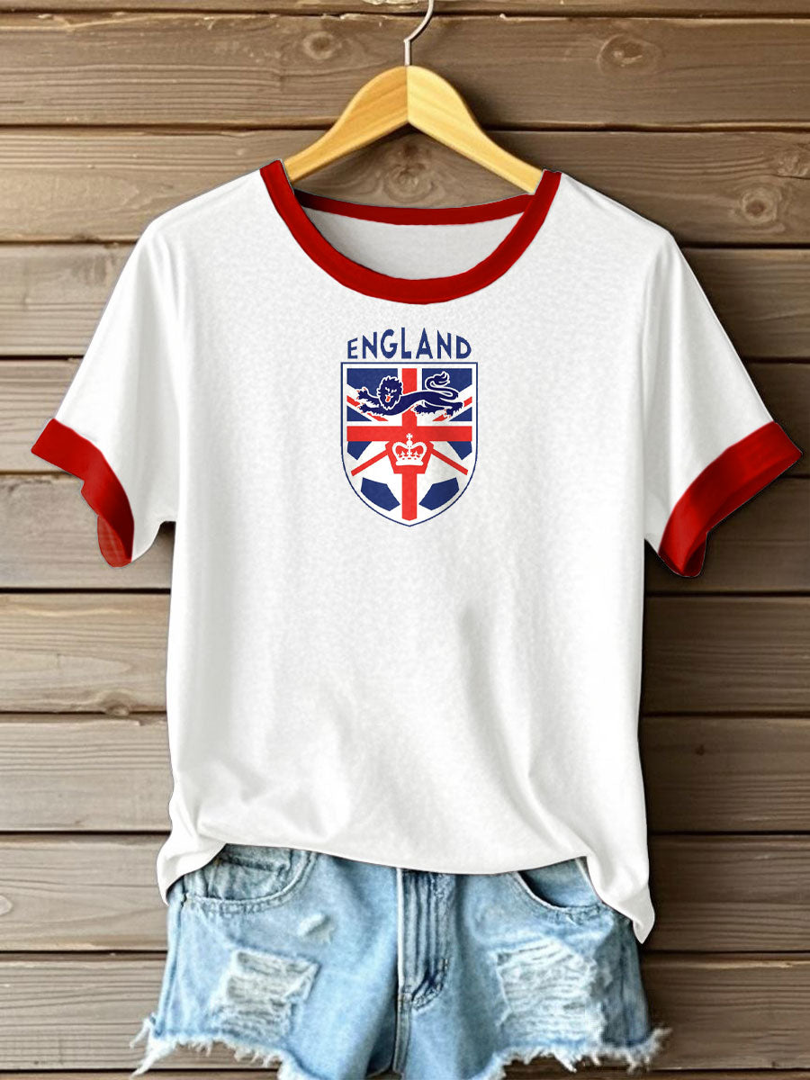 Women'sUK Football Lover Champion Printed T-shirt