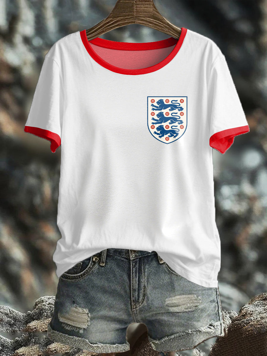 Women'sUK Football Lover Champion Printed T-shirt