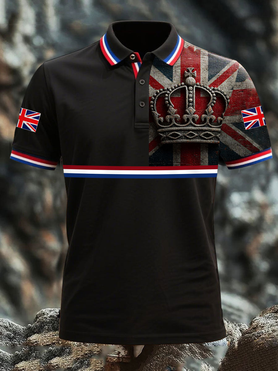 Men's Vintage England Flag Casual Shirt