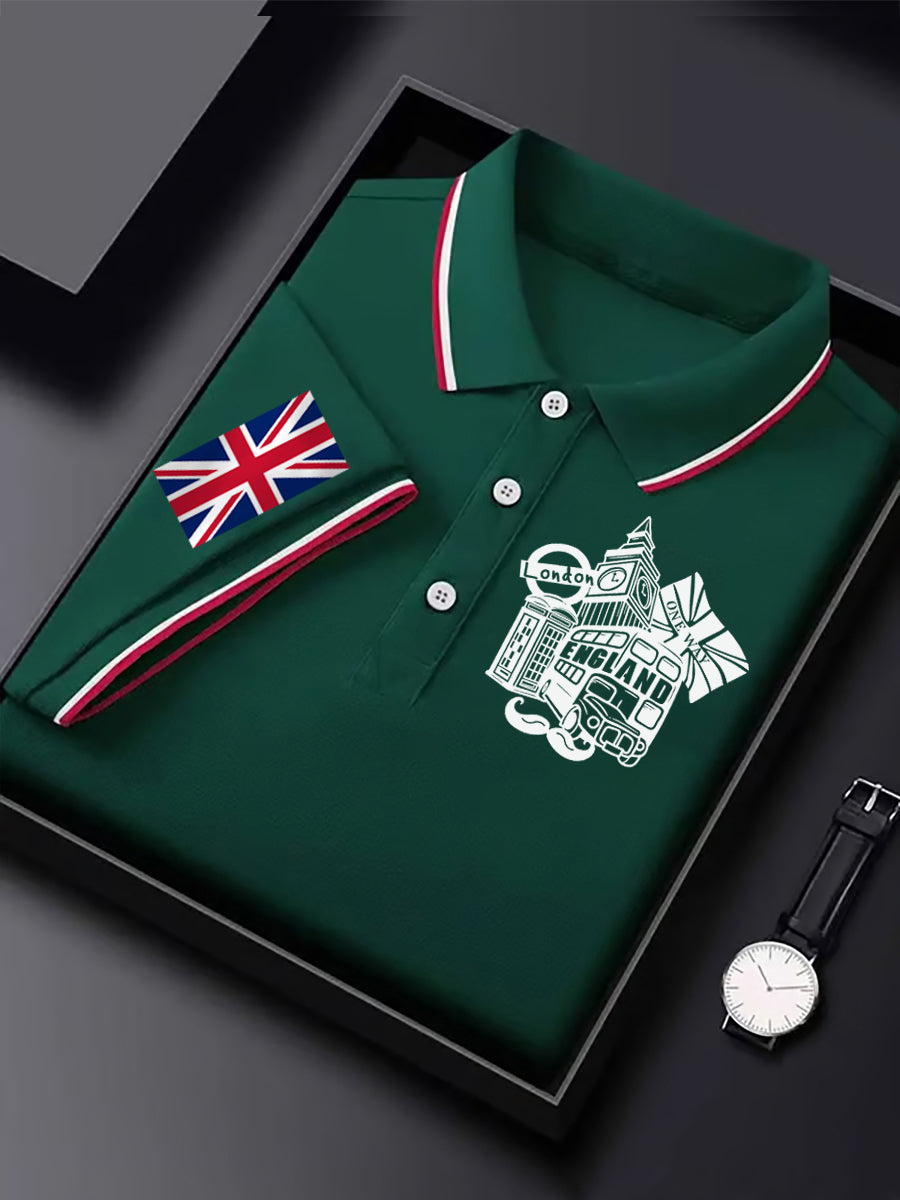 Men's Vintage England Flag Casual Shirt