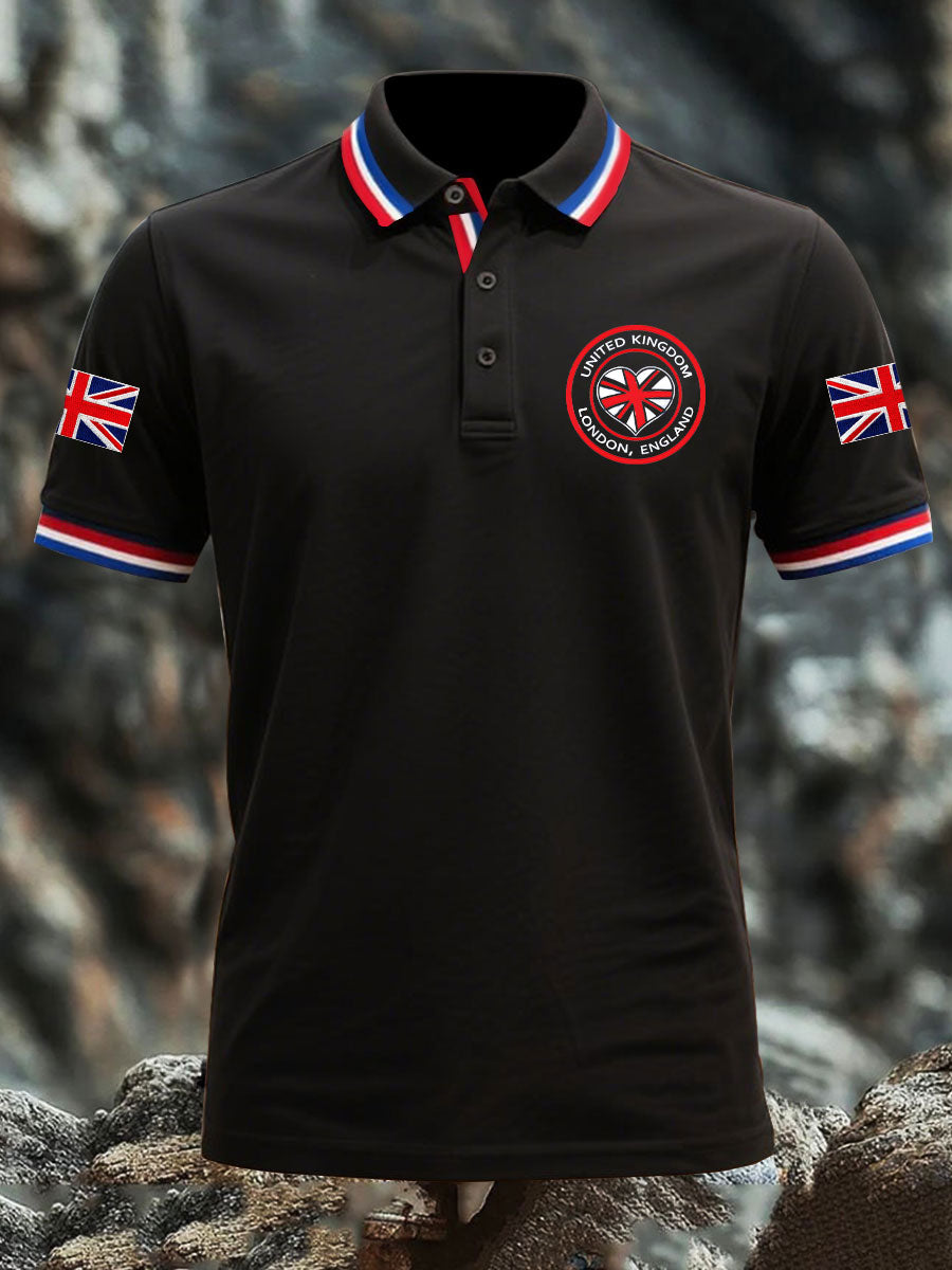 Men's Vintage England Flag Casual Shirt