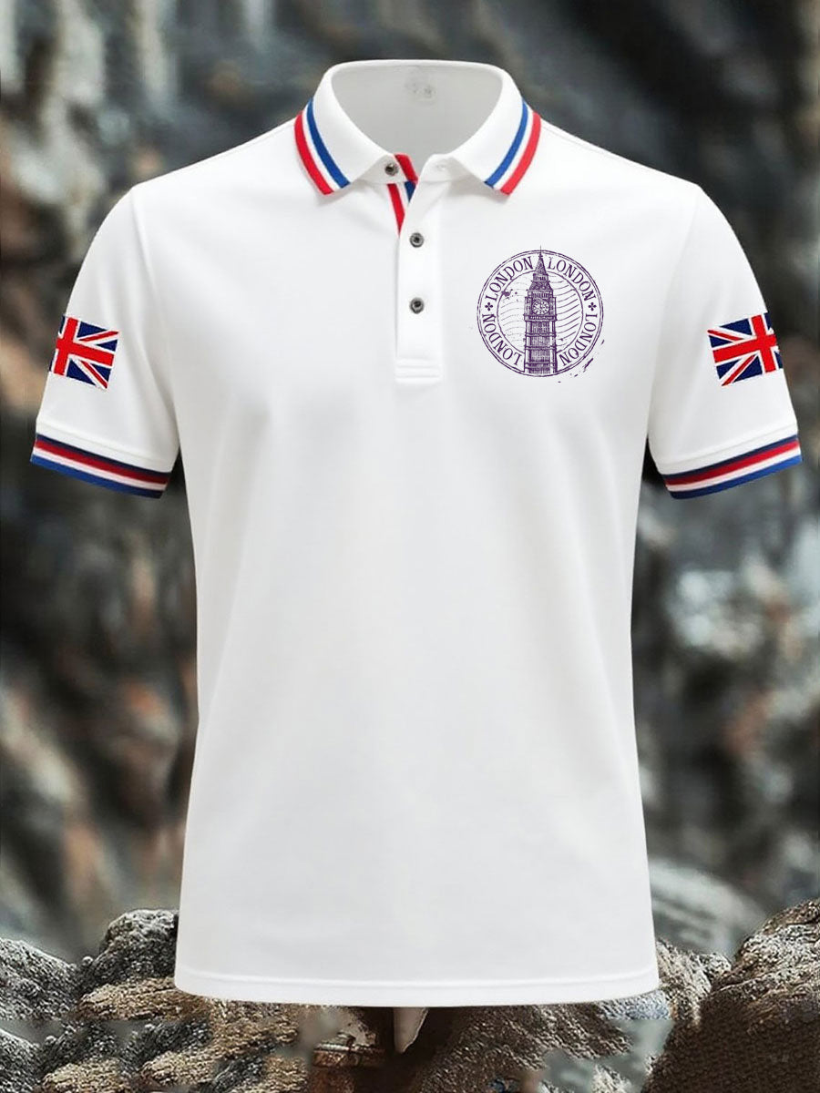 Men's Vintage England Flag Casual Shirt