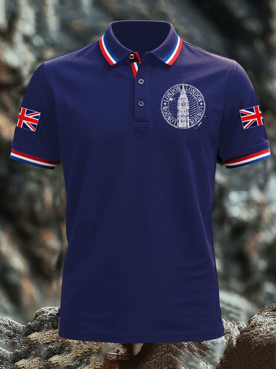 Men's Vintage England Flag Casual Shirt