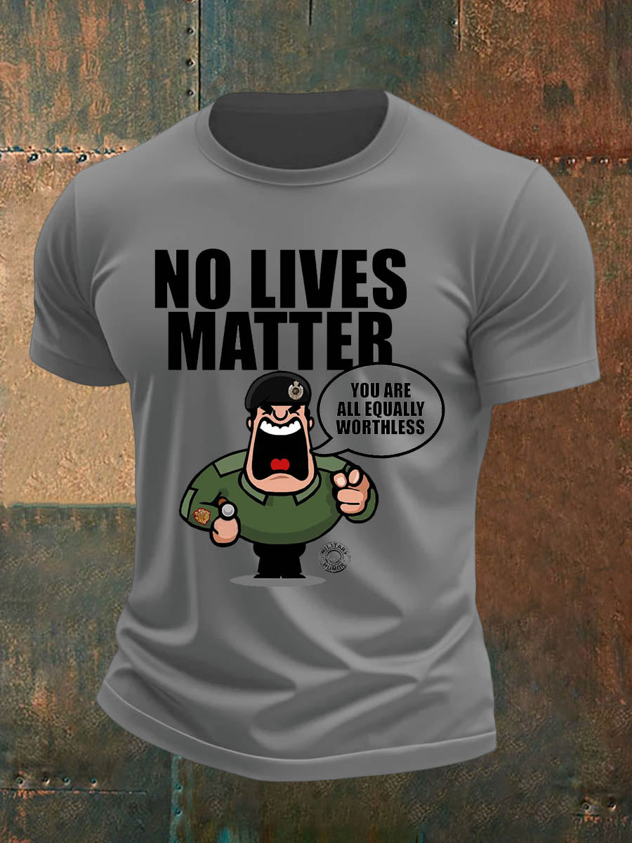 Men's british veteran imitation cotton short-sleeved T-shirt