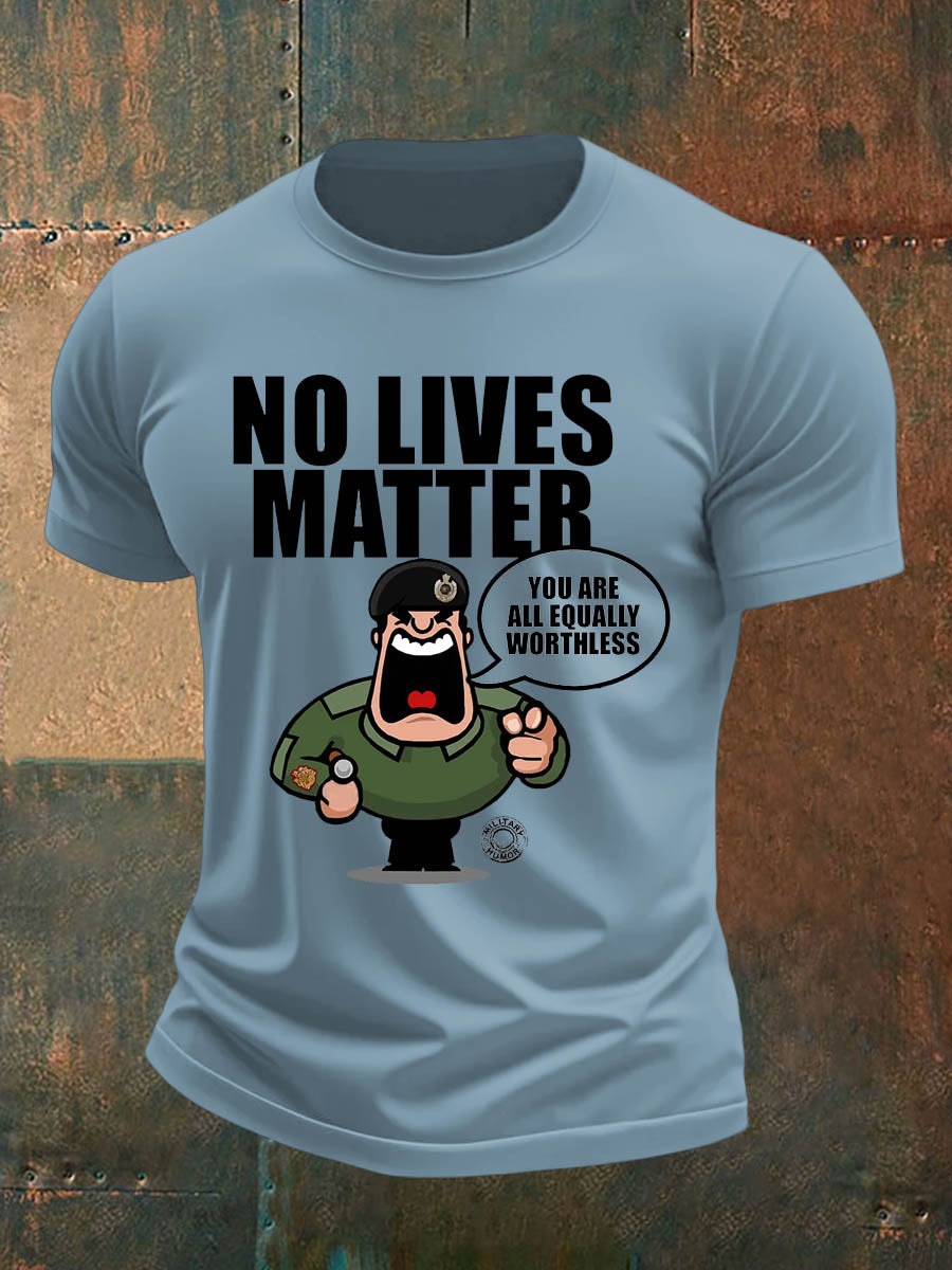 Men's british veteran imitation cotton short-sleeved T-shirt