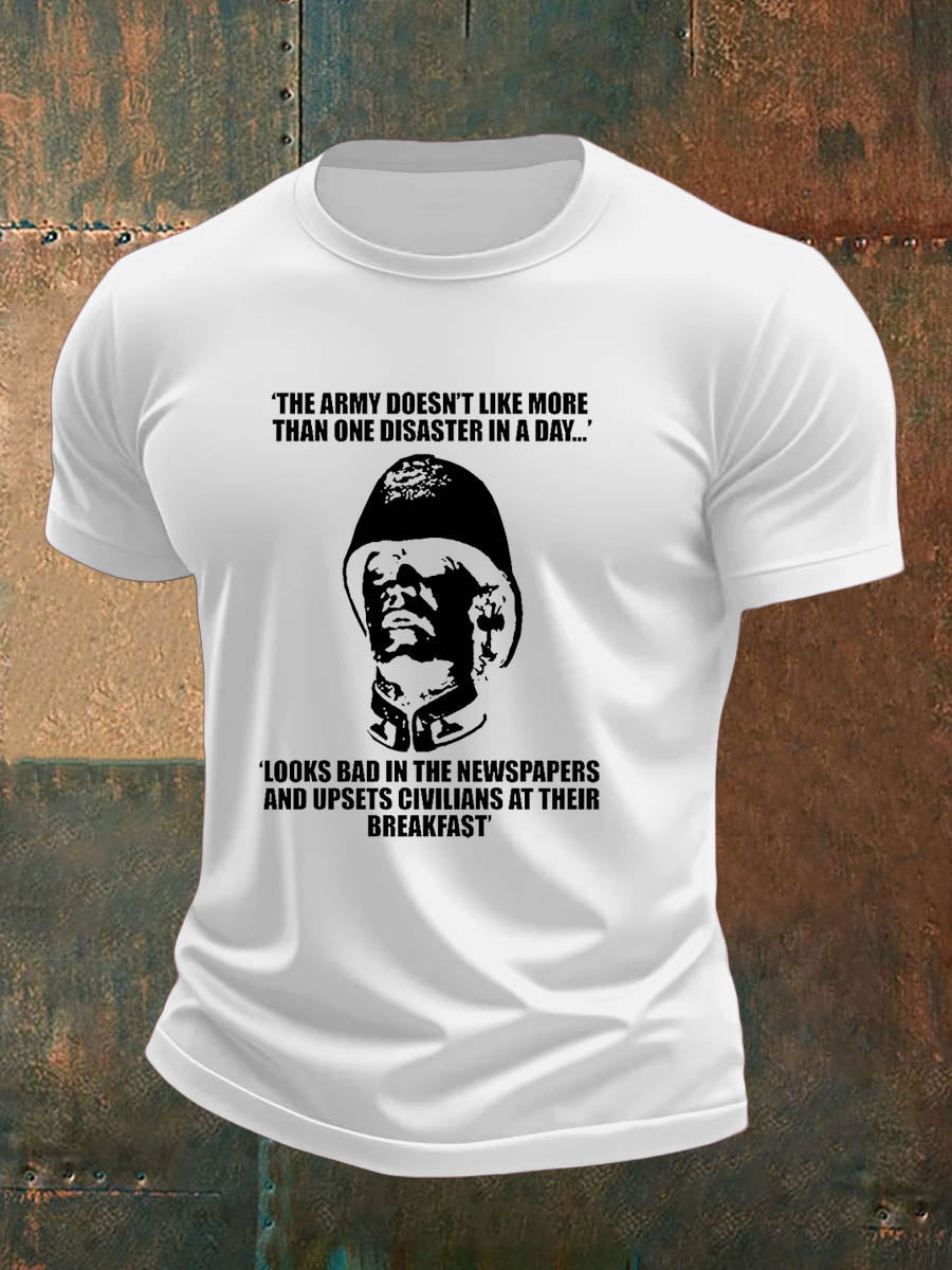 Men's british veteran imitation cotton short-sleeved T-shirt
