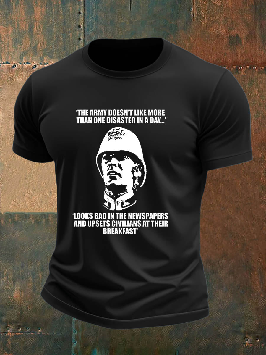 Men's british veteran imitation cotton short-sleeved T-shirt