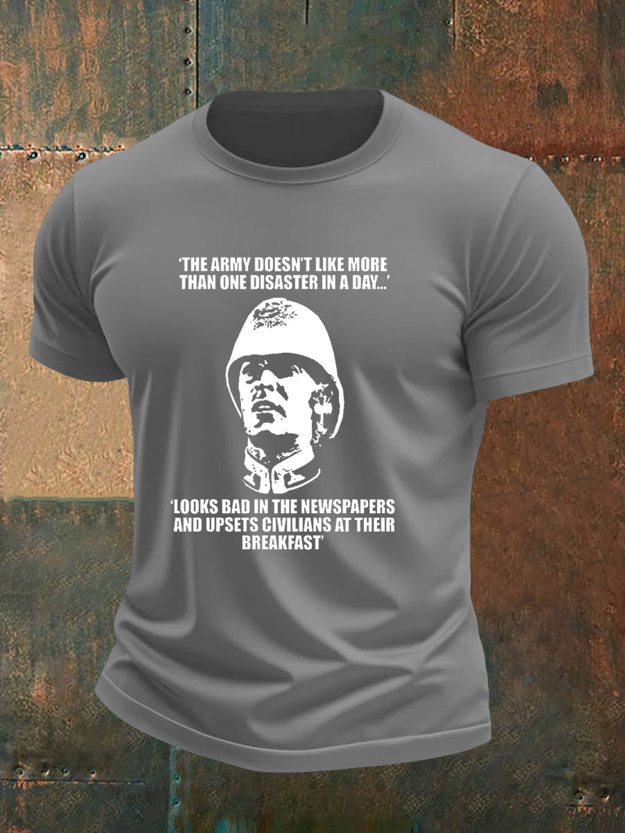 Men's british veteran imitation cotton short-sleeved T-shirt