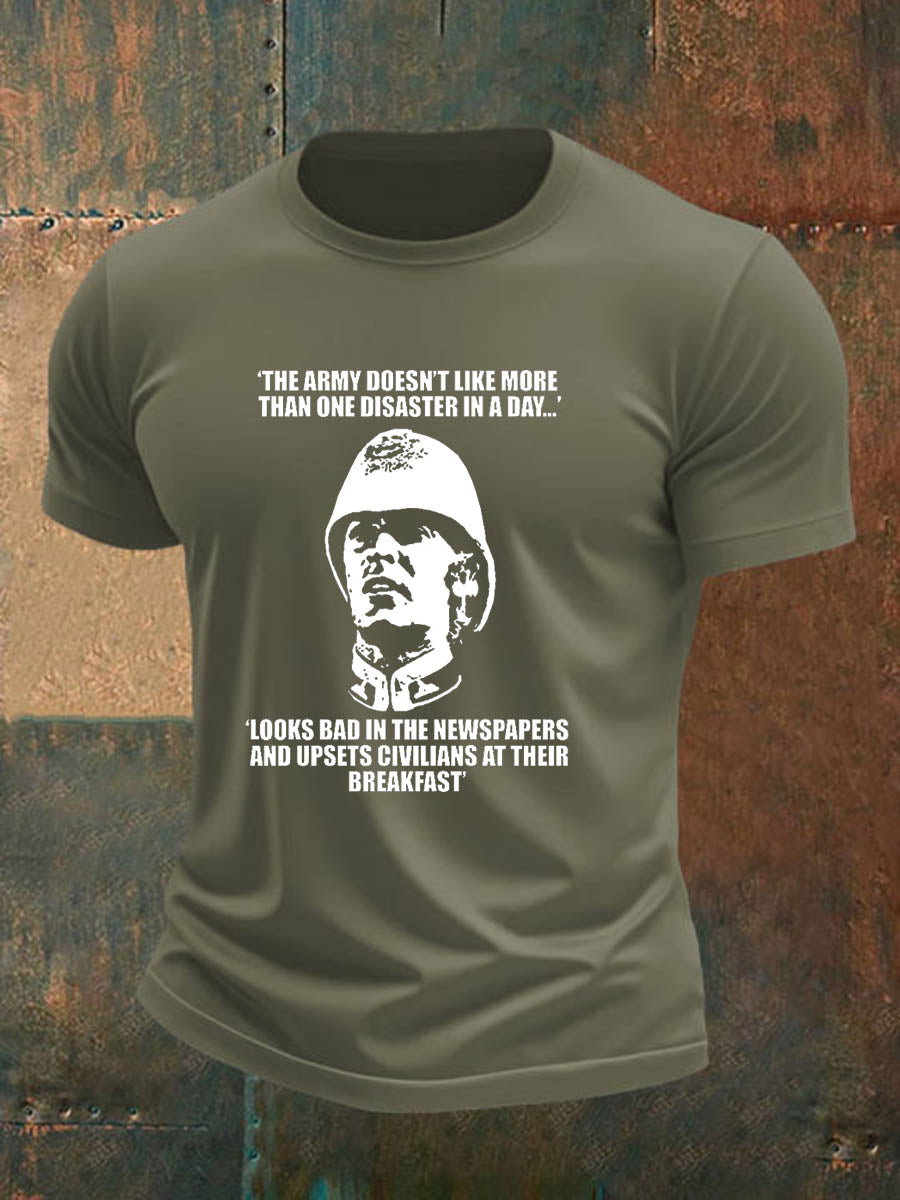 Men's british veteran imitation cotton short-sleeved T-shirt