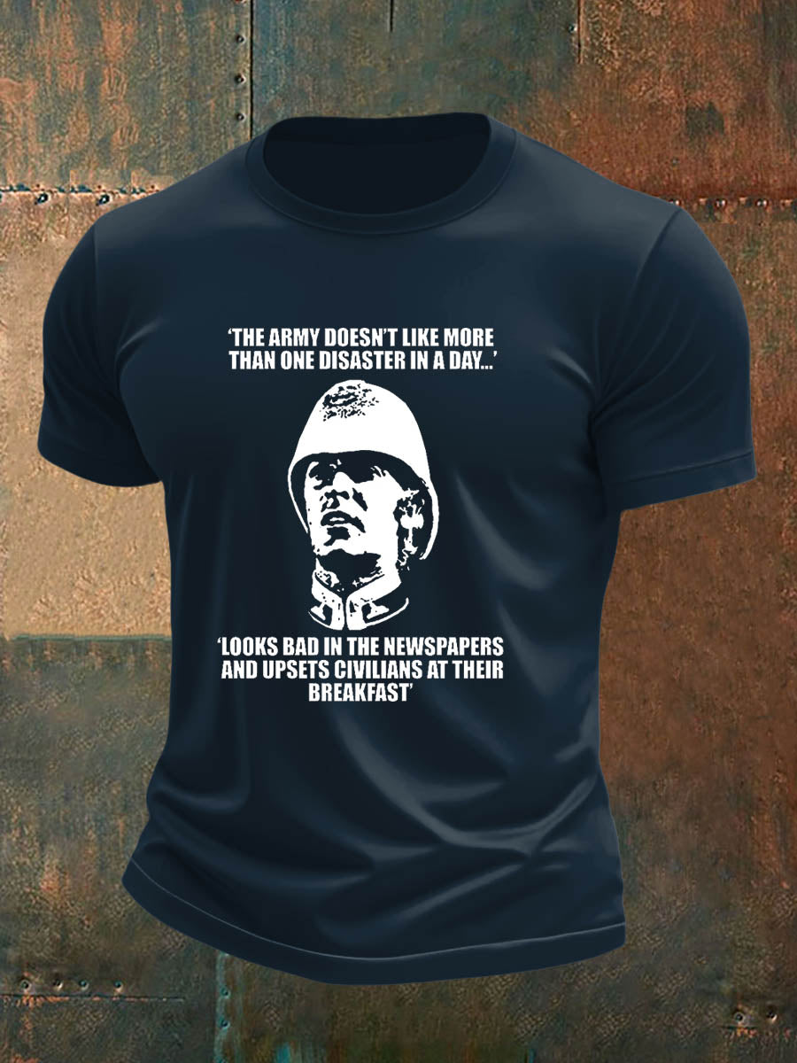 Men's british veteran imitation cotton short-sleeved T-shirt