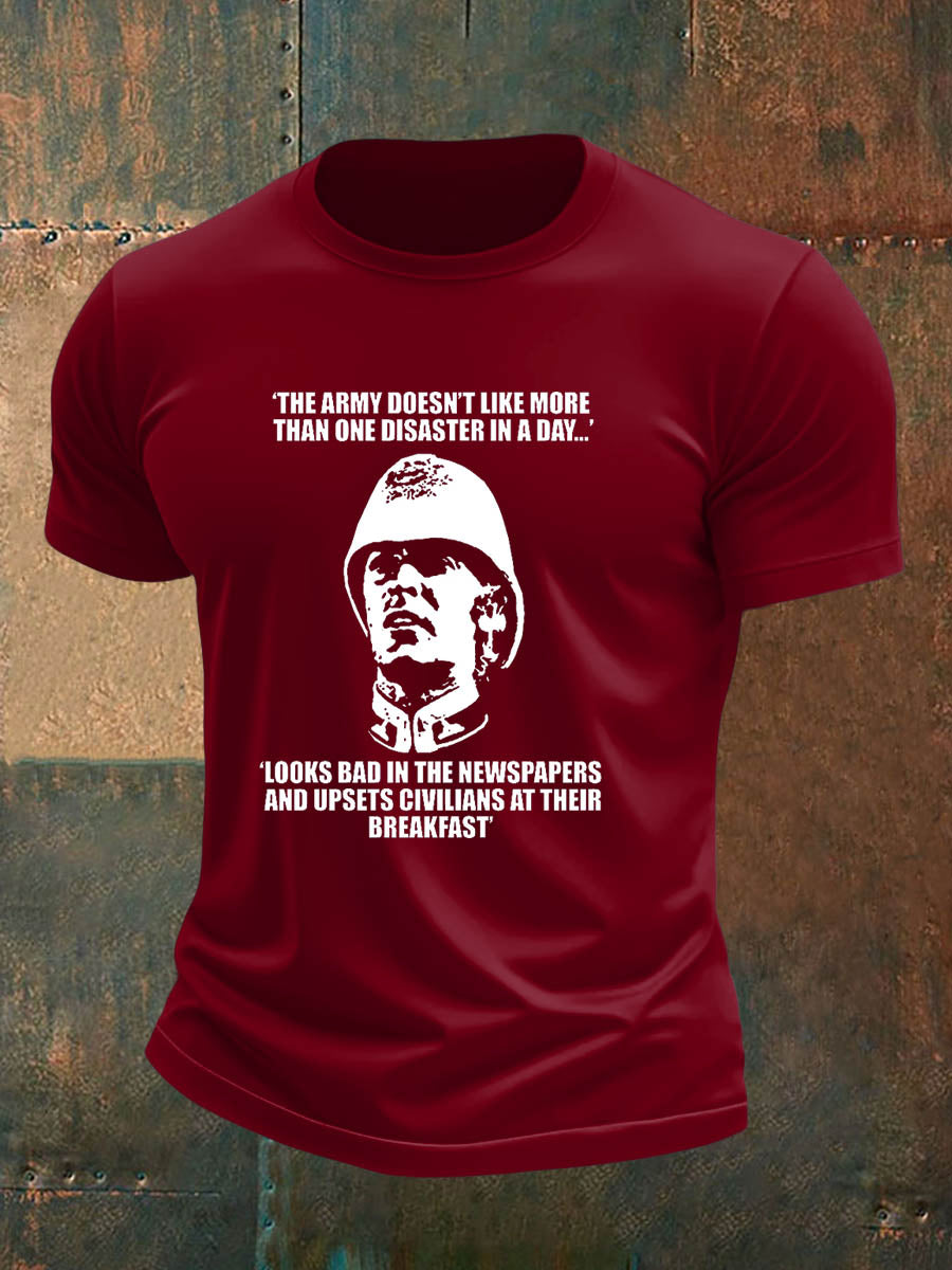 Men's british veteran imitation cotton short-sleeved T-shirt