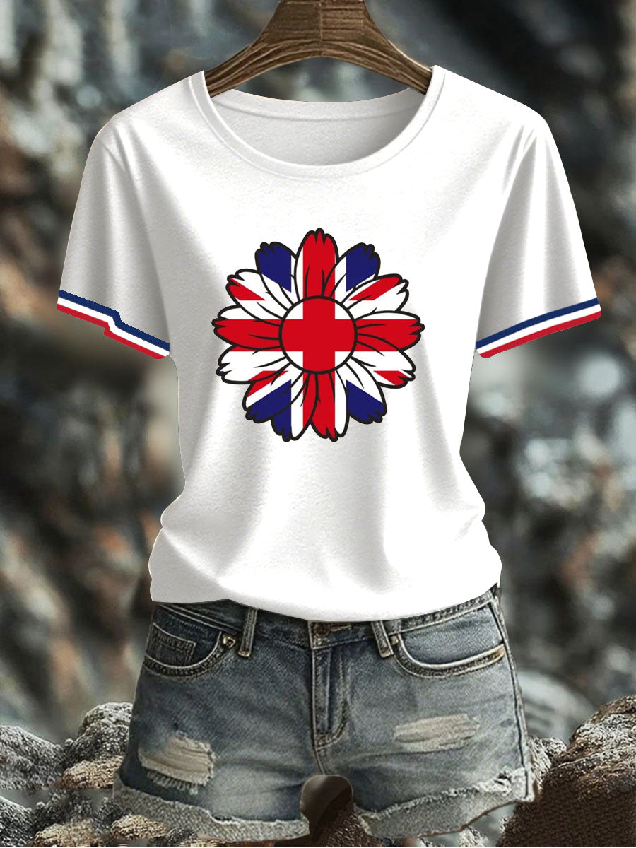 Women's UK Flag Printed T-shirt