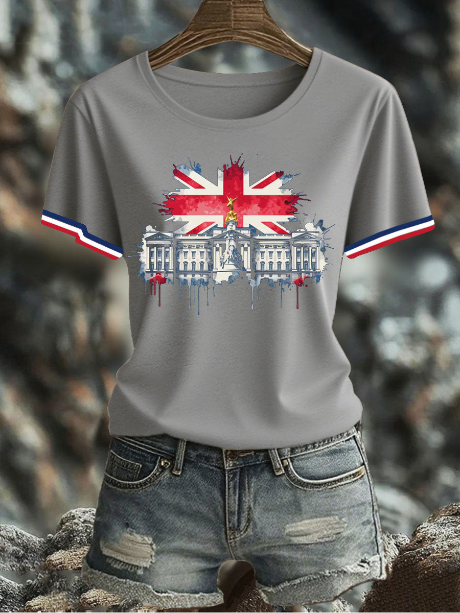 Women's UK Flag Printed T-shirt
