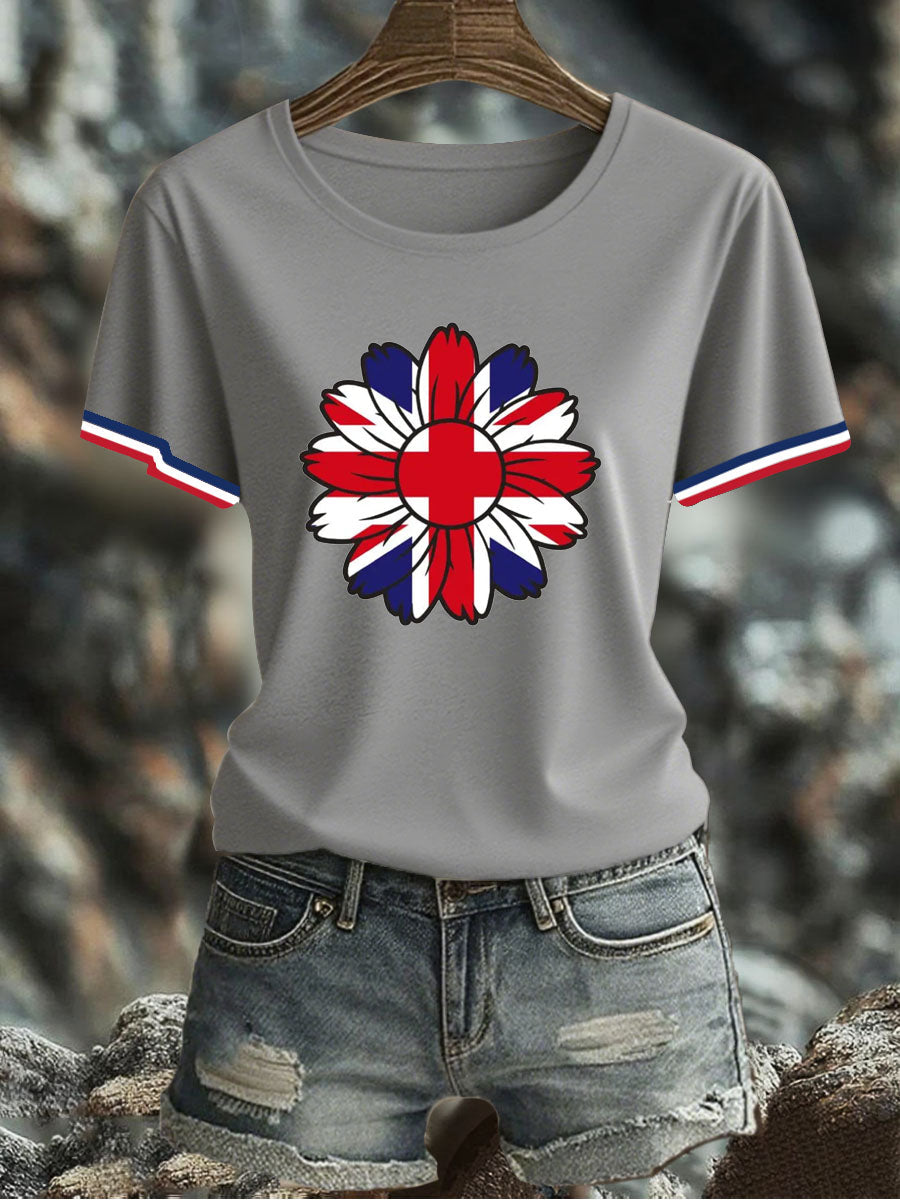 Women's UK Flag Printed T-shirt
