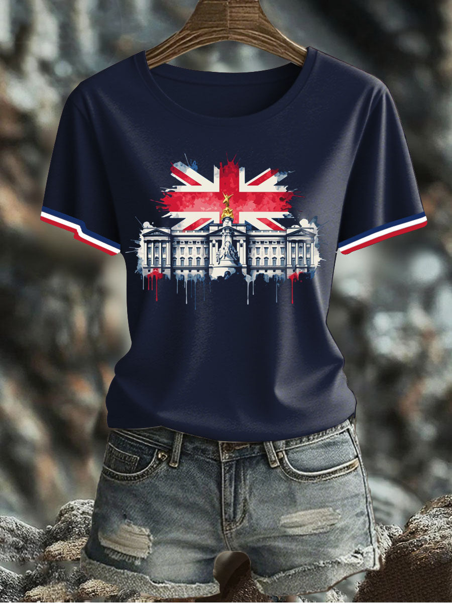 Women's UK Flag Printed T-shirt