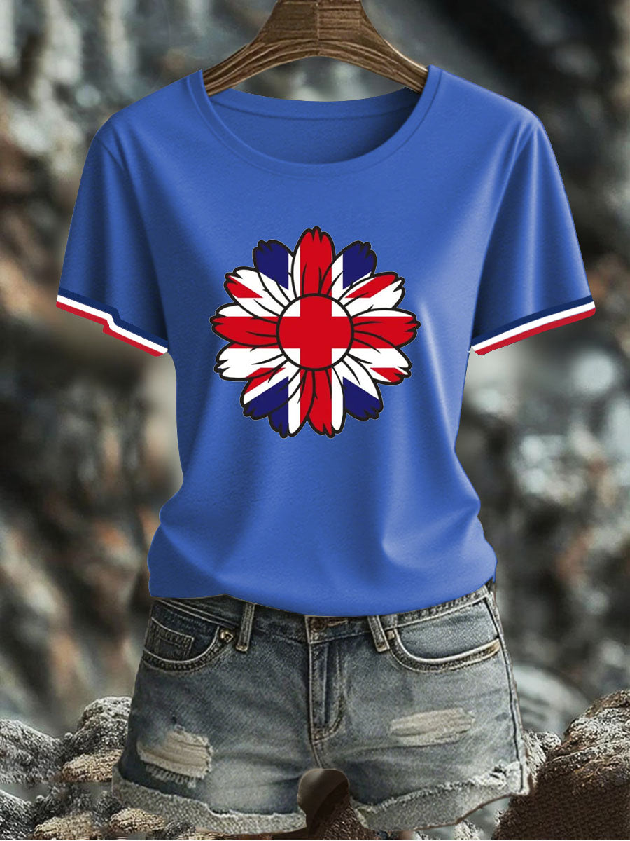 Women's UK Flag Printed T-shirt