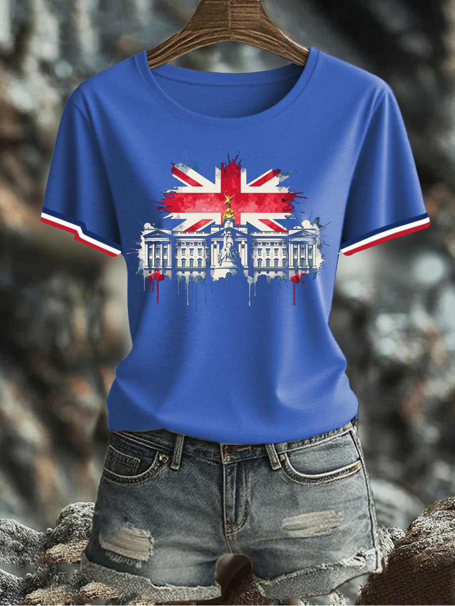 Women's UK Flag Printed T-shirt