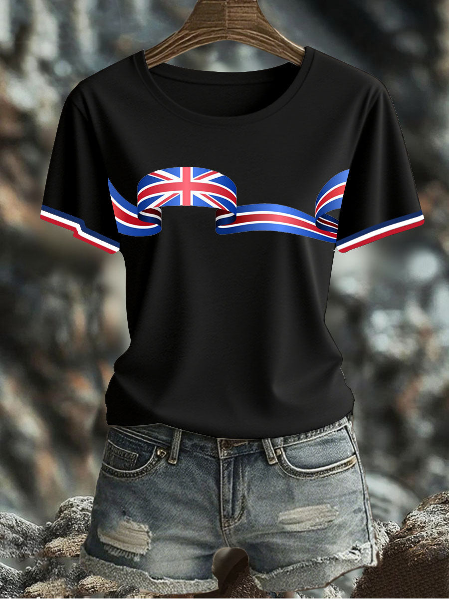Women's UK Flag Printed T-shirt