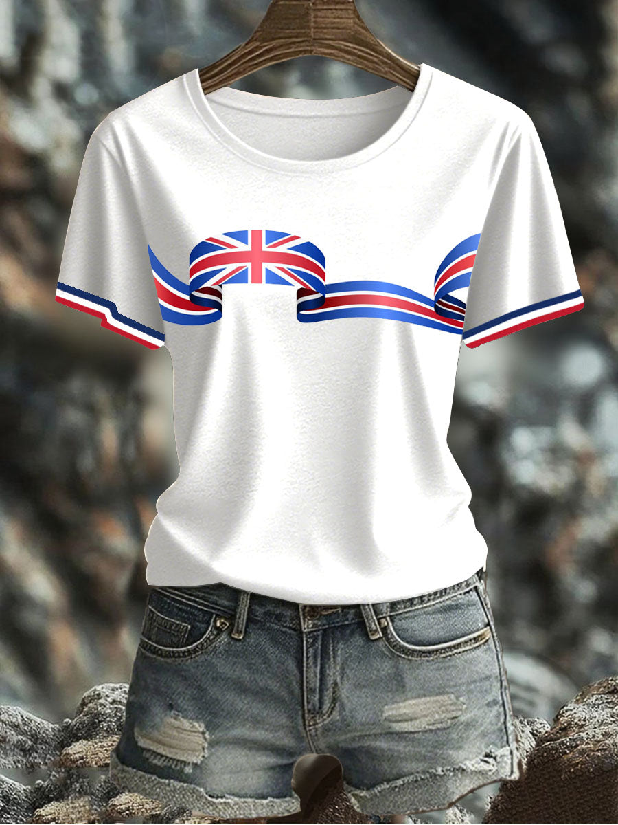 Women's UK Flag Printed T-shirt