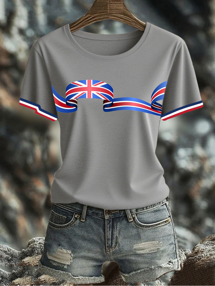 Women's UK Flag Printed T-shirt