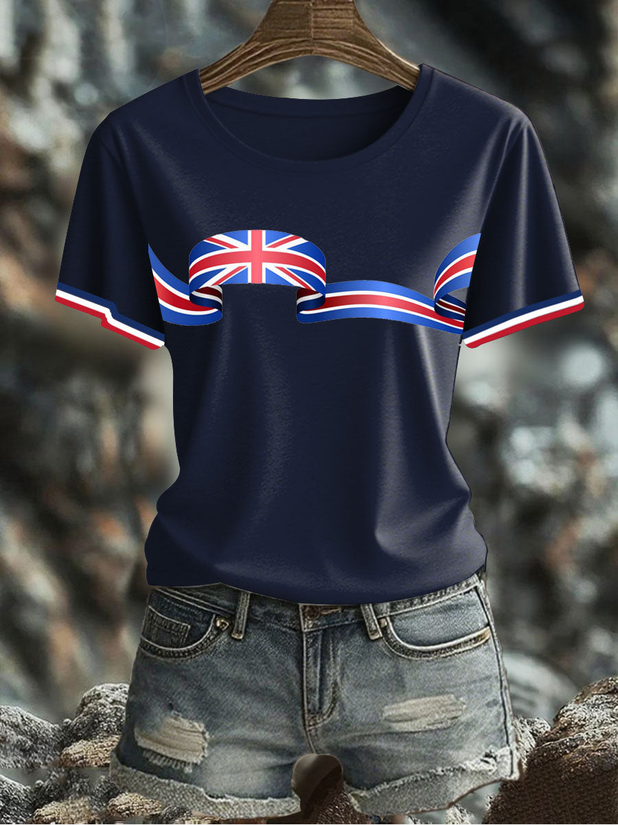 Women's UK Flag Printed T-shirt