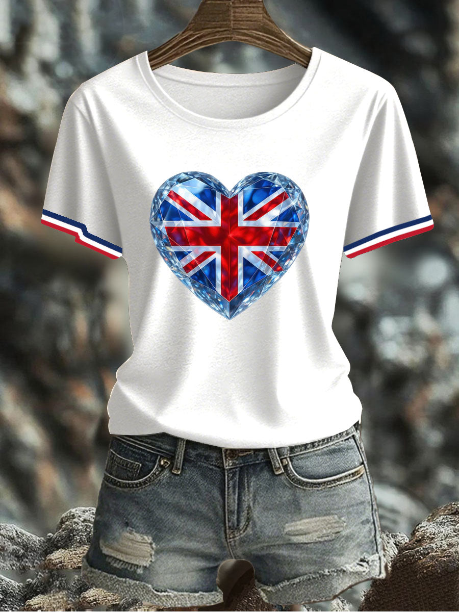 Women's UK Flag Printed T-shirt