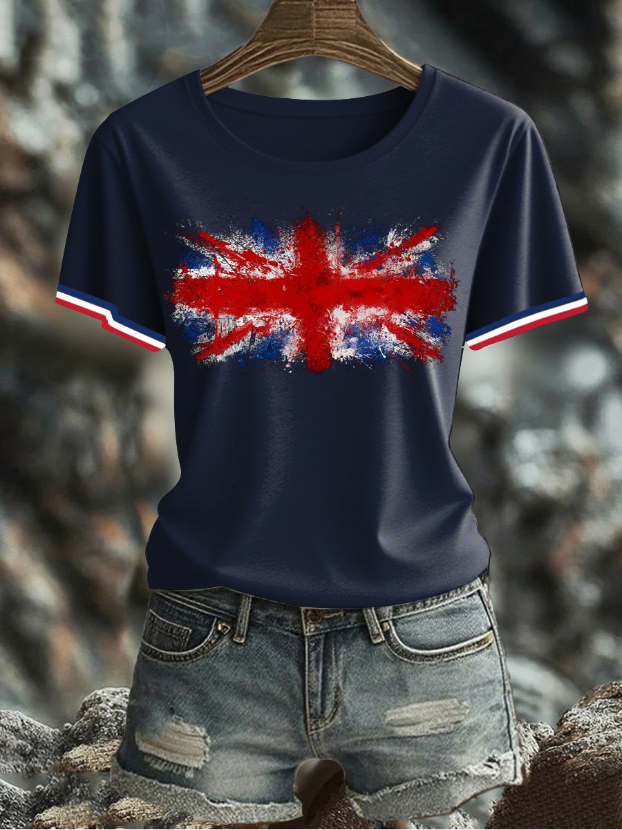 Women's UK Flag Printed T-shirt