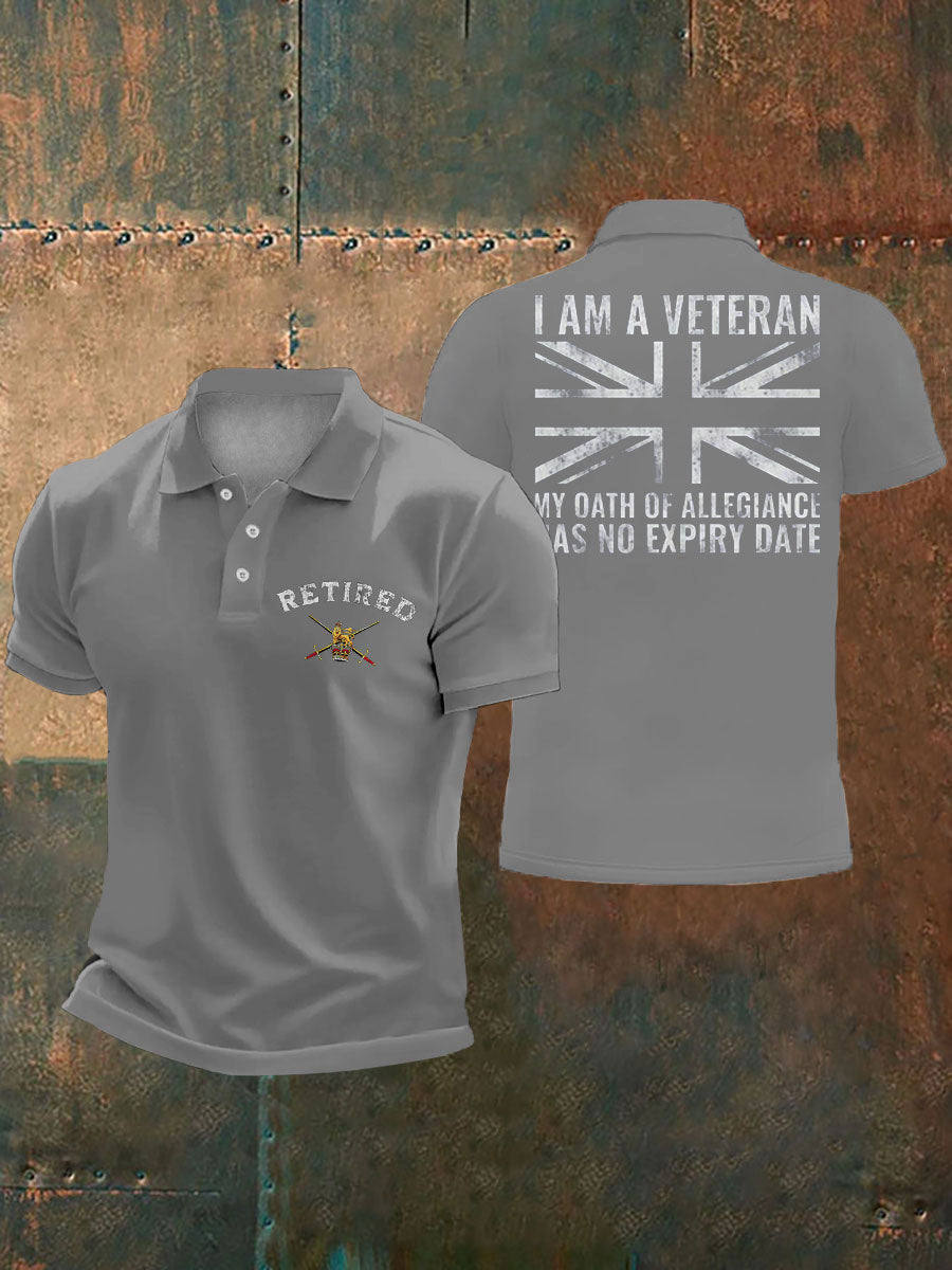 Men's UK veteran My Oath of Allrgience Has No Expiry Date Printed Casual Tops