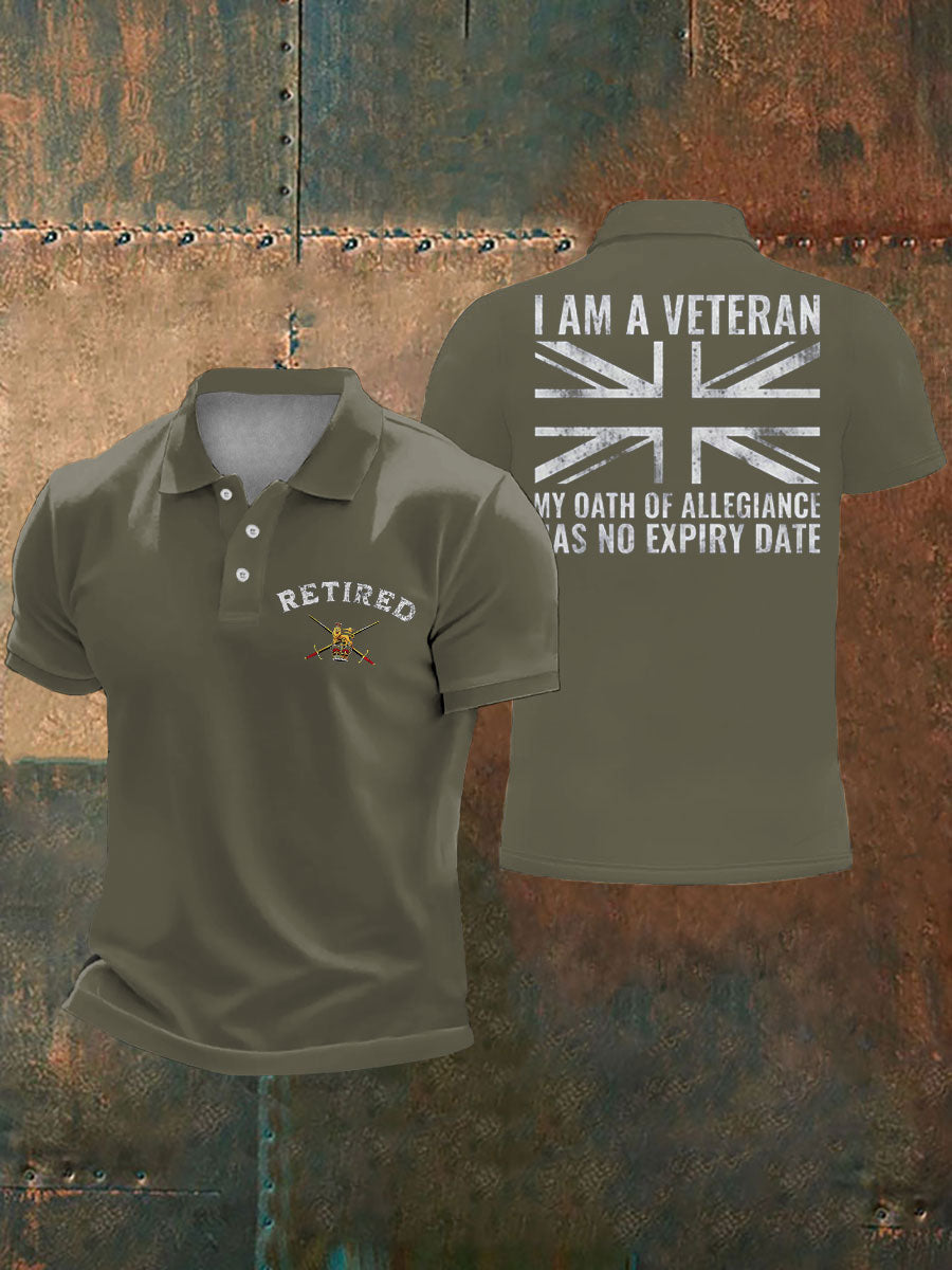 Men's UK veteran My Oath of Allrgience Has No Expiry Date Printed Casual Tops