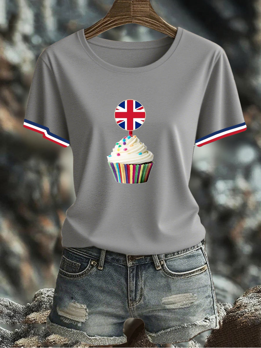 Women's UK Flag Printed T-shirt