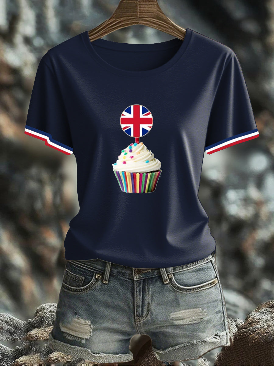 Women's UK Flag Printed T-shirt