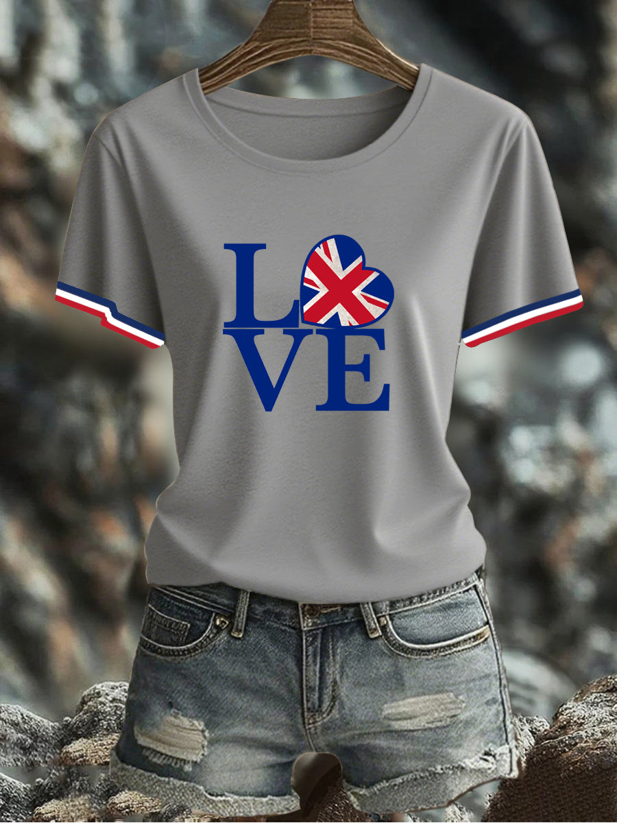 Women's UK Flag Printed T-shirt