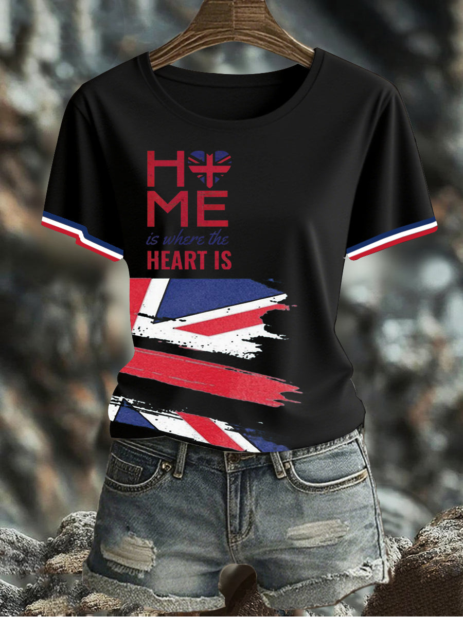 Women's UK Flag Printed T-shirt