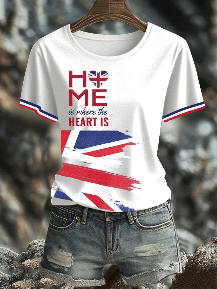 Women's UK Flag Printed T-shirt