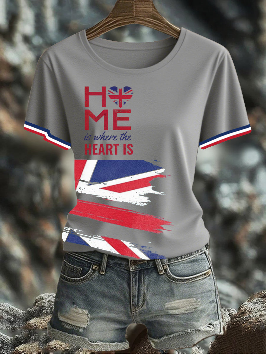 Women's UK Flag Printed T-shirt