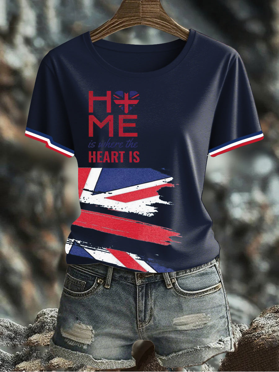 Women's UK Flag Printed T-shirt