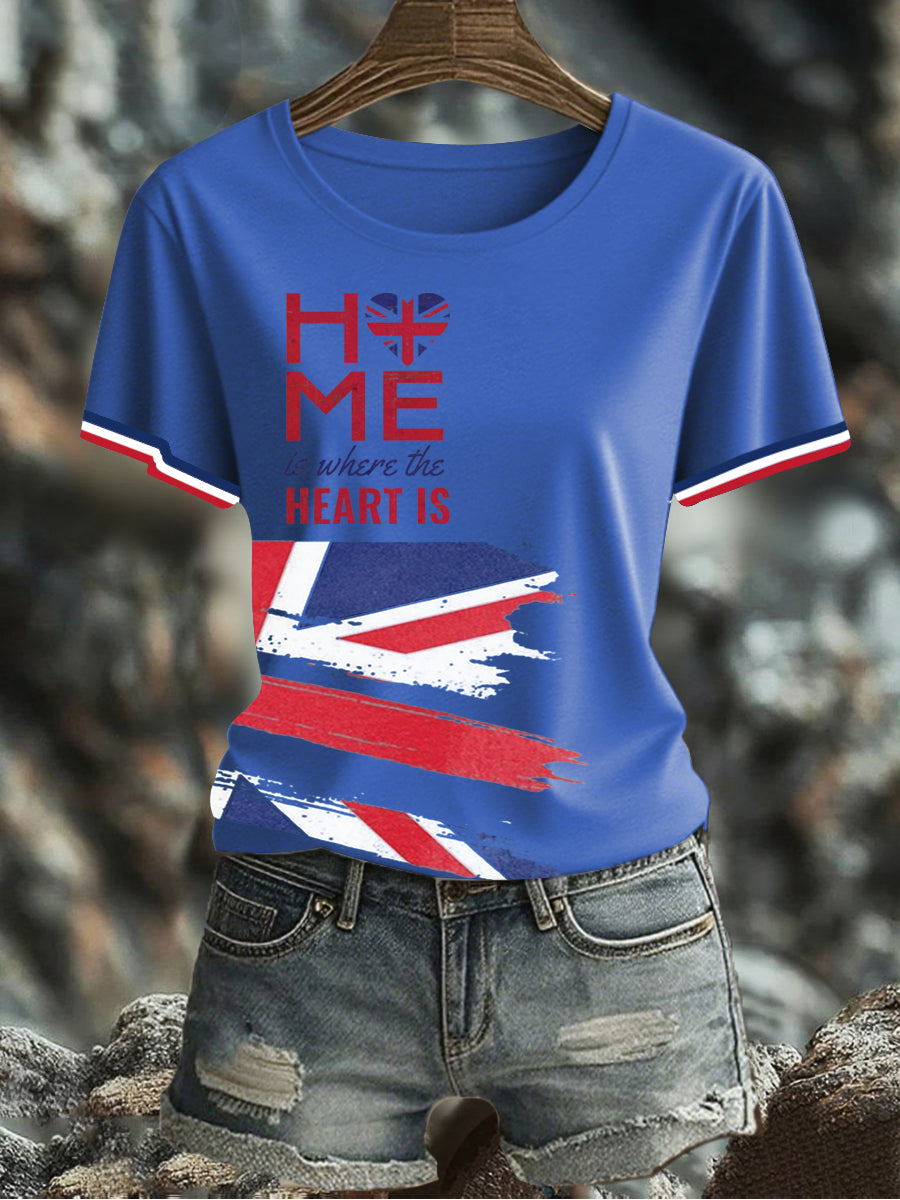 Women's UK Flag Printed T-shirt