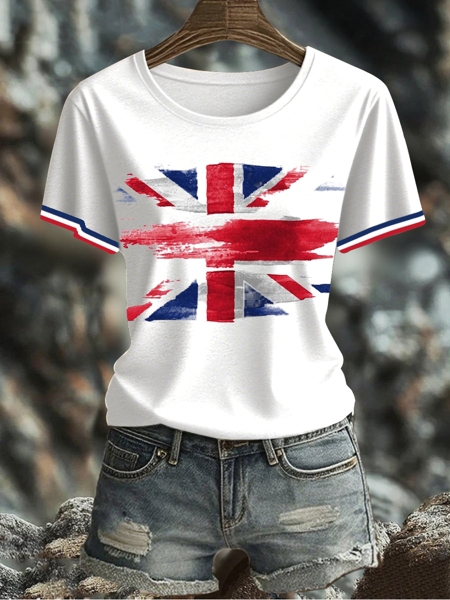 Women's UK Flag Printed T-shirt