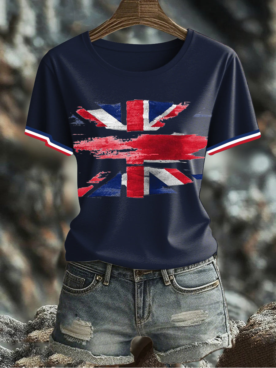 Women's UK Flag Printed T-shirt