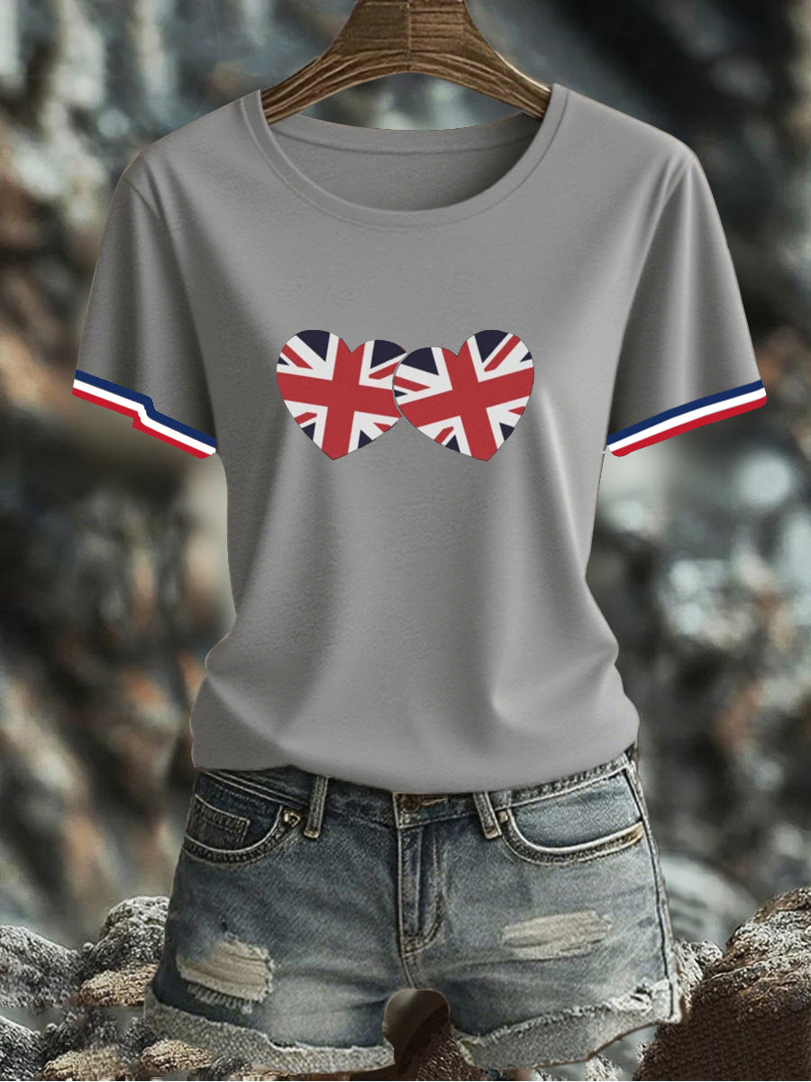 Women's UK Flag Printed T-shirt